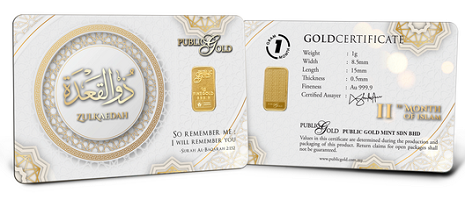 Zulkaedah (11 month) - 1 gram Gold Bar  999.9  